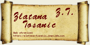 Zlatana Tošanić vizit kartica